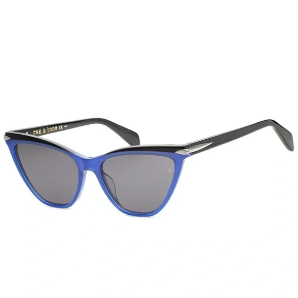 Rag & Bone 55mm Blue Sunglasses Rag & bone 55mm Rectangular Sunglasses black | Mercari main image 4